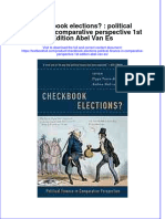 Download textbook Checkbook Elections Political Finance In Comparative Perspective 1St Edition Abel Van Es ebook all chapter pdf 