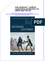 Textbook Checkbook Elections Political Finance in Comparative Perspective 1St Edition Abel Van Es Ebook All Chapter PDF