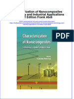 Textbook Characterization of Nanocomposites Technology and Industrial Applications 1St Edition Frank Abdi Ebook All Chapter PDF