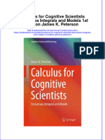 Full Chapter Calculus For Cognitive Scientists Derivatives Integrals and Models 1St Edition James K Peterson PDF