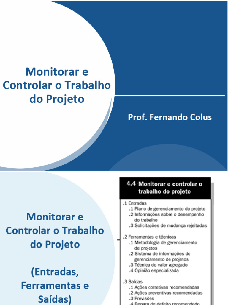 6 - Monitorar e Controlar Trabalho | PDF | Qualidade (negócios ...