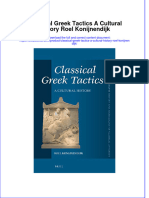 Textbook Classical Greek Tactics A Cultural History Roel Konijnendijk Ebook All Chapter PDF