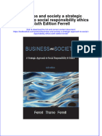 PDF Business and Society A Strategic Approach To Social Responsibility Ethics Sixth Edition Ferrell Ebook Full Chapter