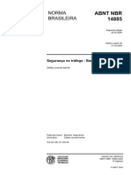 NBR 14885 (2004) - Segurança No Tráfego - Barreiras de Concreto Armado