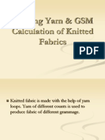 7 - Knitting Yarn & GSM Calculation of Knitted Fabrics