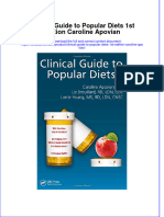 Textbook Clinical Guide To Popular Diets 1St Edition Caroline Apovian Ebook All Chapter PDF