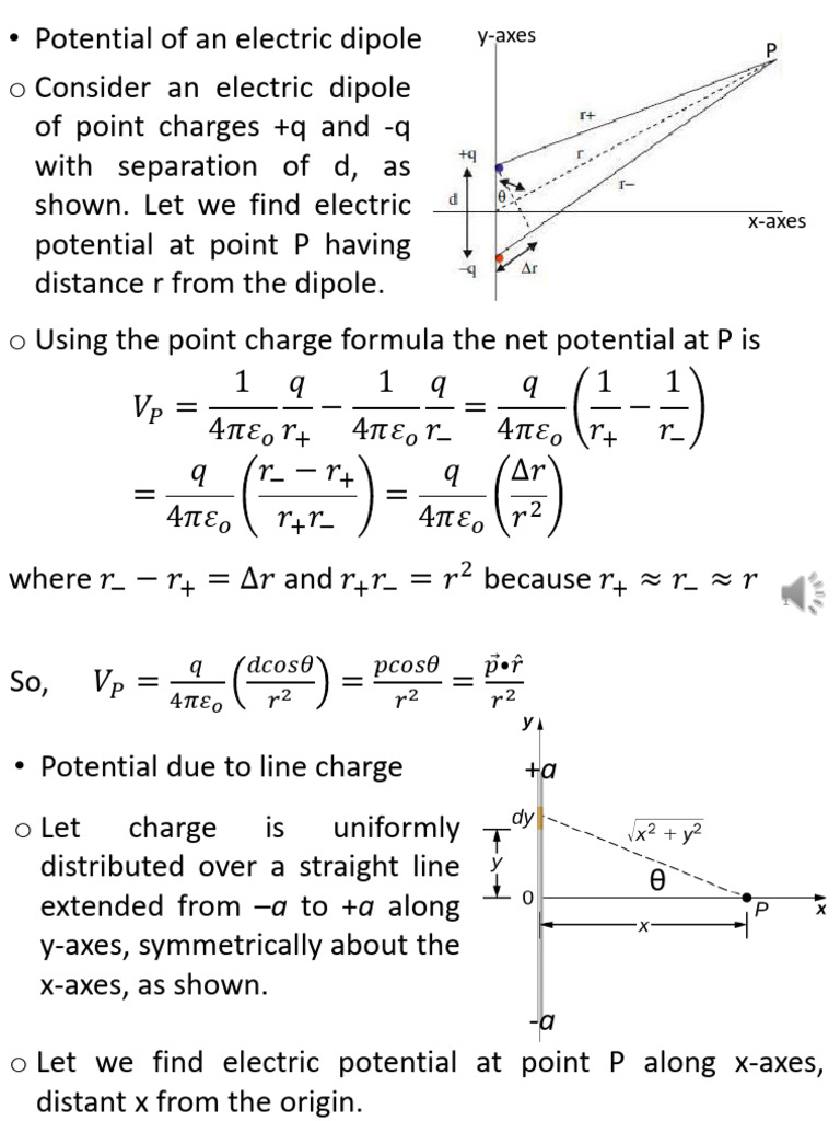 Electric Potential of Dipoles and Charges | PDF | Dipole | Electricity