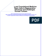 Cell Biology and Translational Medicine Volume 1 Stem Cells in Regenerative Medicine Advances and Challenges Kursad Turksen