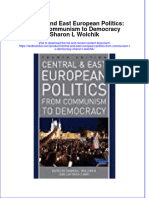 PDF Central and East European Politics From Communism To Democracy Sharon L Wolchik Ebook Full Chapter