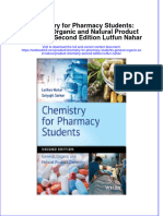 PDF Chemistry For Pharmacy Students General Organic and Natural Product Chemistry Second Edition Lutfun Nahar Ebook Full Chapter
