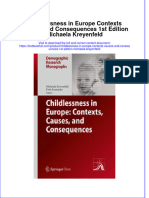 Textbook Childlessness in Europe Contexts Causes and Consequences 1St Edition Michaela Kreyenfeld Ebook All Chapter PDF