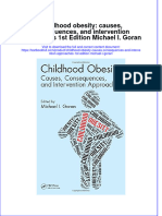 Textbook Childhood Obesity Causes Consequences and Intervention Approaches 1St Edition Michael I Goran Ebook All Chapter PDF