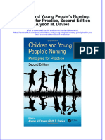 Textbook Children and Young Peoples Nursing Principles For Practice Second Edition Alyson M Davies Ebook All Chapter PDF