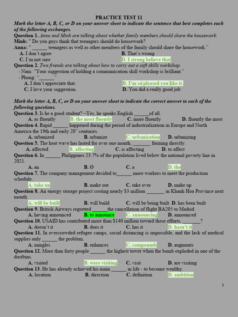 MOCK-TEST-11 (Đáp Án) | PDF | World Wide Web | Internet & Web