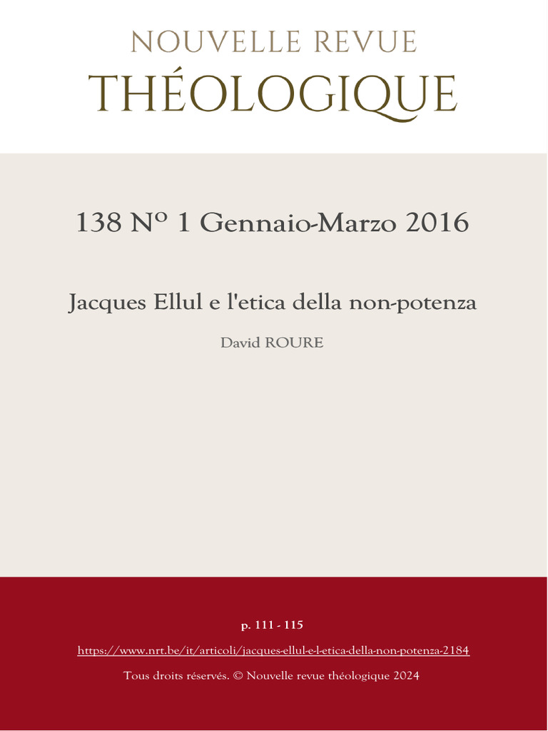 Jacques Ellul : Éthique de la Non-Puissance | PDF | Dieu | Mensonge