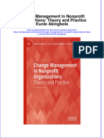 PDF Change Management in Nonprofit Organizations Theory and Practice Kunle Akingbola Ebook Full Chapter