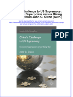 Textbook Chinas Challenge To Us Supremacy Economic Superpower Versus Rising Star 1St Edition John G Glenn Auth Ebook All Chapter PDF
