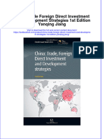 Textbook China Trade Foreign Direct Investment and Development Strategies 1St Edition Yanqing Jiang Ebook All Chapter PDF