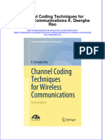 Download pdf Channel Coding Techniques For Wireless Communications K Deergha Rao ebook full chapter 