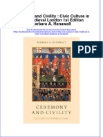 Download textbook Ceremony And Civility Civic Culture In Late Medieval London 1St Edition Barbara A Hanawalt ebook all chapter pdf 