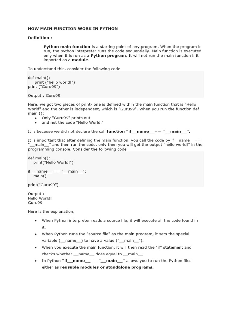 Main function pdf computer program programming