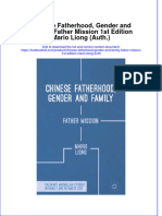 Textbook Chinese Fatherhood Gender and Family Father Mission 1St Edition Mario Liong Auth Ebook All Chapter PDF