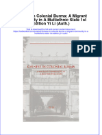 Textbook Chinese in Colonial Burma A Migrant Community in A Multiethnic State 1St Edition Yi Li Auth Ebook All Chapter PDF
