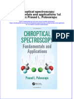 Download textbook Chiroptical Spectroscopy Fundamentals And Applications 1St Edition Prasad L Polavarapu ebook all chapter pdf 