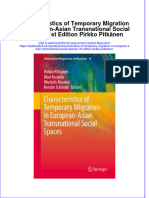 Download textbook Characteristics Of Temporary Migration In European Asian Transnational Social Spaces 1St Edition Pirkko Pitkanen ebook all chapter pdf 