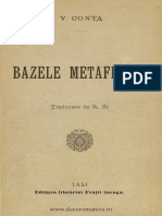Conta, Vasile - Bazele Metafizicii