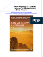 Download full chapter Can We Know Anything A Debate Little Debates About Big Questions Bryan Frances pdf docx