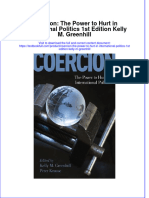 Download textbook Coercion The Power To Hurt In International Politics 1St Edition Kelly M Greenhill ebook all chapter pdf 
