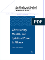 Download textbook Christianity Wealth And Spiritual Power In Ghana 1St Edition Karen Lauterbach Auth ebook all chapter pdf 