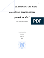 Informe ¿Por qué es importante una buena alimentación durante nuestra jornada escolar_ (Javier Ilabaca)