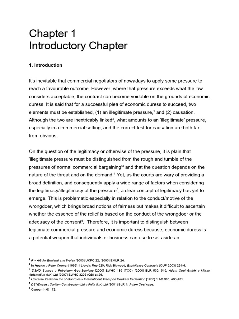 Chapter 1 - Introductory Chapter | PDF | Methodology