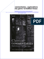 Download textbook Classical Commentaries Explorations In A Scholarly Genre 1St Edition Kraus ebook all chapter pdf 