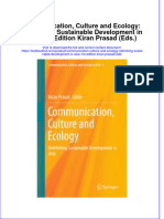 Textbook Communication Culture and Ecology Rethinking Sustainable Development in Asia 1St Edition Kiran Prasad Eds Ebook All Chapter PDF