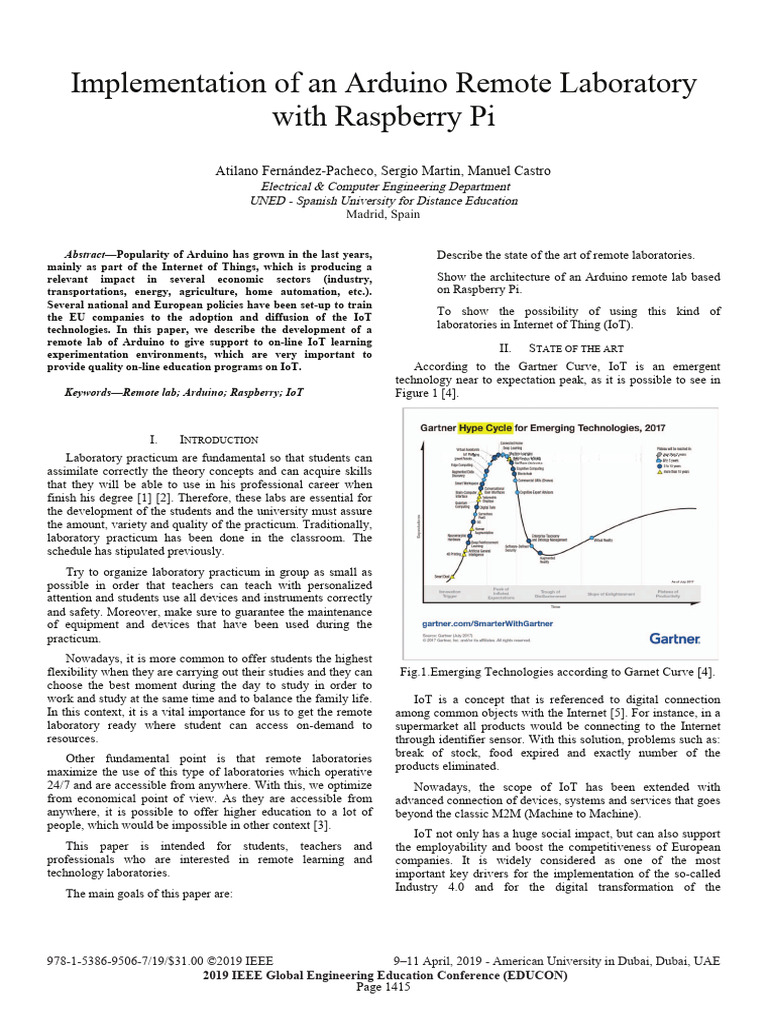 Implementation of An Arduino Remote Laboratory | Download Free PDF ...