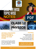 Class 12 Physics Chapter Wise Topic Wise Notes Chapter-1 Electric Charge and Fields