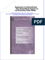 PDF Chinas Expansion in International Business The Geopolitical Impact On The World Economy Peter Balaz Ebook Full Chapter