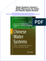 Textbook Chinese Water Systems Volume 2 Managing Water Resources For Urban Catchments Chaohu Agnes Sachse Ebook All Chapter PDF