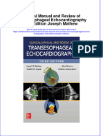 Download pdf Clinical Manual And Review Of Transesophageal Echocardiography 3Rd Edition Joseph Mathew ebook full chapter 