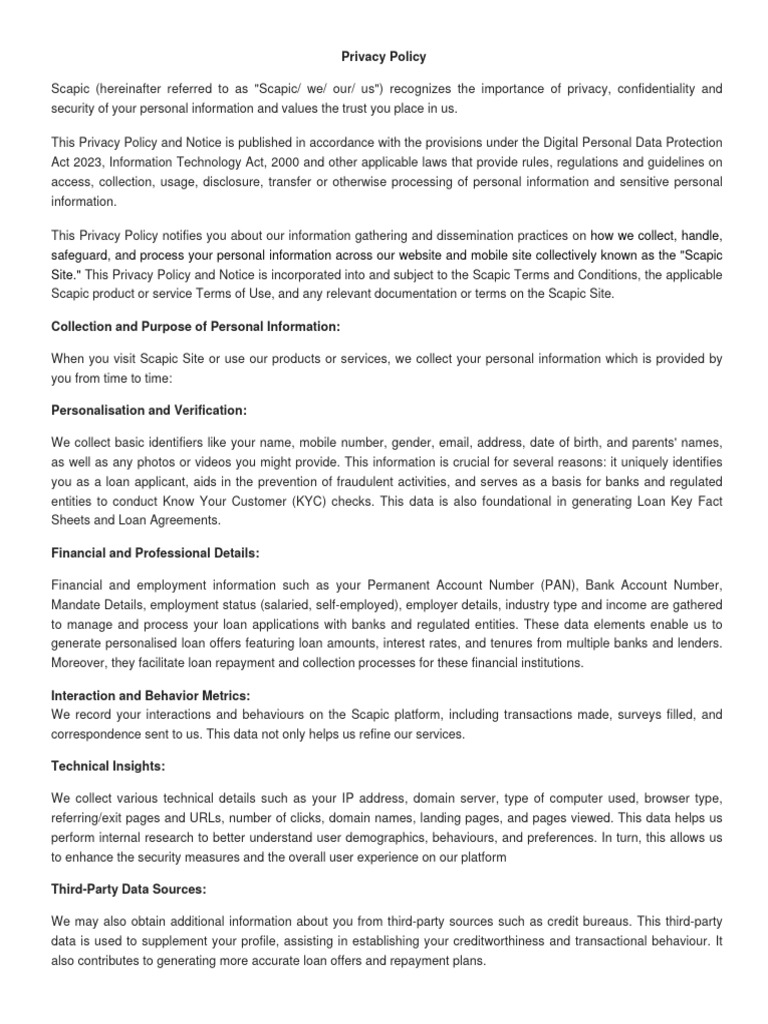 Privacypolicy DSMPL396839563A - 1 | PDF | Privacy | Privacy Policy