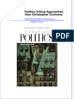 Full Chapter Canadian Politics Critical Approaches Eighth Edition Christopher Cochrane PDF