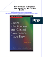 Textbook Clinical Effectiveness and Clinical Governance Made Easy 4Th Edition Boath Ebook All Chapter PDF