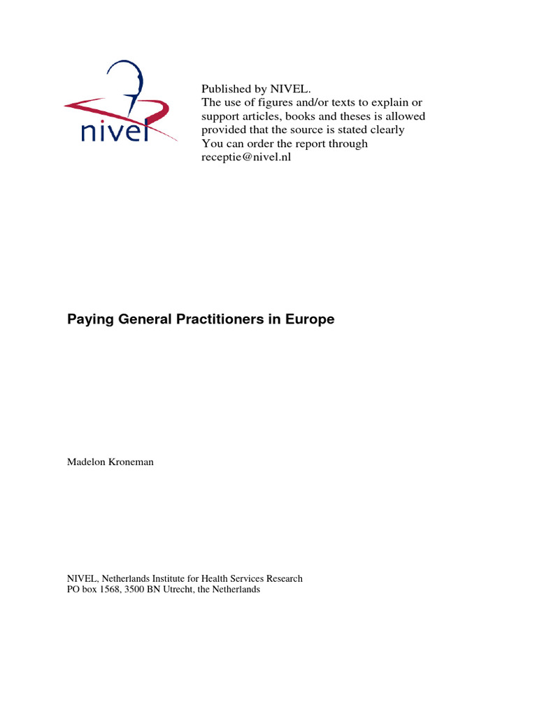 GP Payment Systems in Europe | PDF | General Practitioner | Primary Care