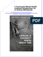 Download textbook Coercion In Community Mental Health Care International Perspectives 1St Edition Andrew Molodynski ebook all chapter pdf 