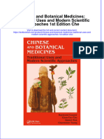 Textbook Chinese and Botanical Medicines Traditional Uses and Modern Scientific Approaches 1St Edition Che Ebook All Chapter PDF