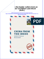 Textbook China From The Inside Letters From An Economist 1St Edition Liam Brunt Auth Ebook All Chapter PDF