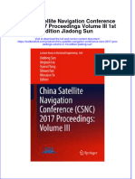 Textbook China Satellite Navigation Conference CSNC 2017 Proceedings Volume Iii 1St Edition Jiadong Sun Ebook All Chapter PDF